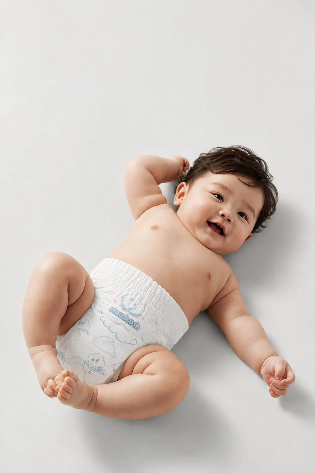 CloudCush India No1 Diaper baby lying down